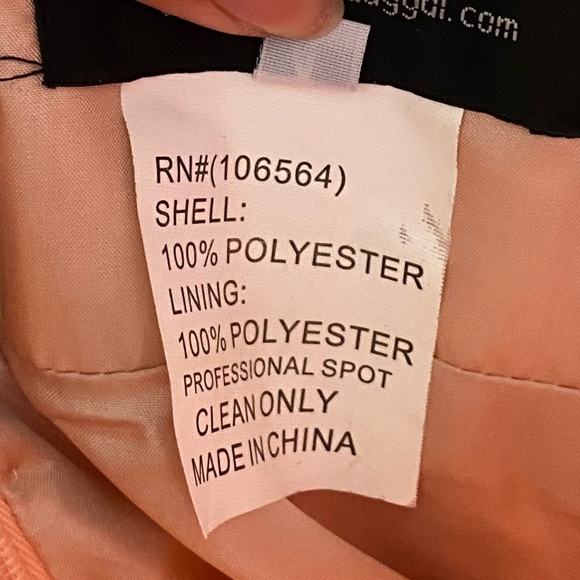 MacDuggal Peach/Pink Prom Dress - Picture 7 of 11